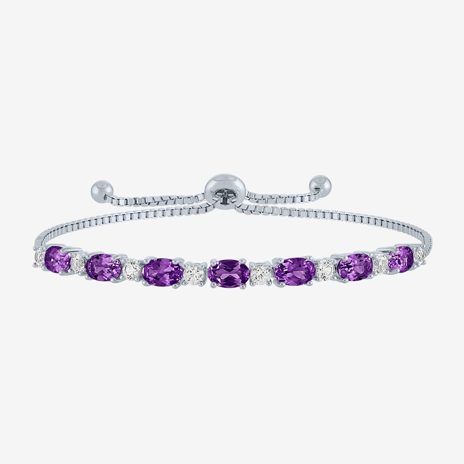 Gemstone Pure Silver Over Brass Bolo Bracelet