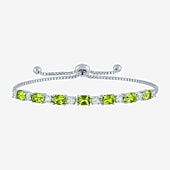 Gemstone Pure Silver Over Brass Bolo Bracelet