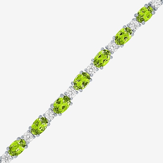 Gemstone Pure Silver Over Brass Bolo Bracelet