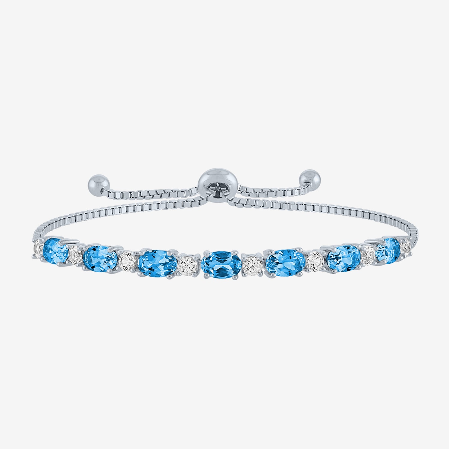 Gemstone Pure Silver Over Brass Bolo Bracelet