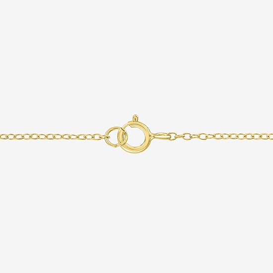 Womens Lab Created White Opal 14K Gold Over Brass Heart 16 Inch Pendant Necklace