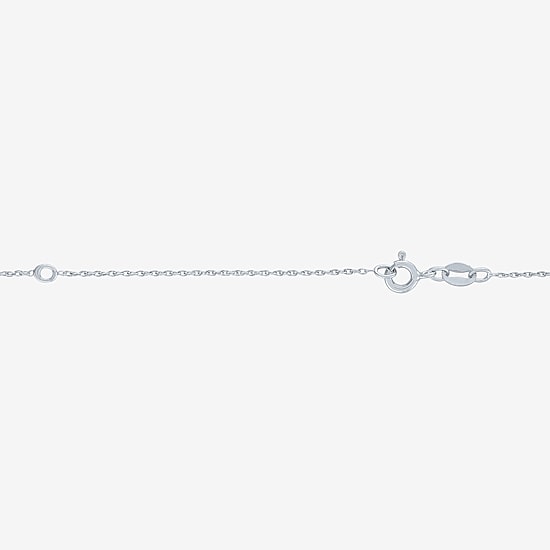 Womens Lab Created Blue Sapphire Pure Silver Over Brass 16 Inch Pendant Necklace