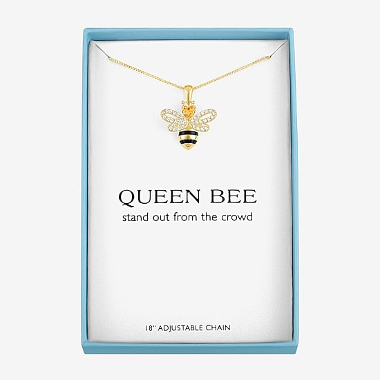 Womens Genuine Yellow Citrine 14K Gold Over Brass 16 Inch Pendant Necklace
