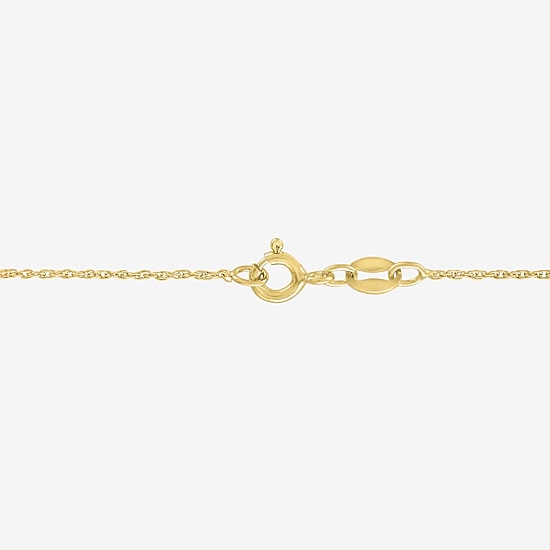Womens Simulated Green Emerald 14K Gold Over Brass Clover 16 Inch Pendant Necklace