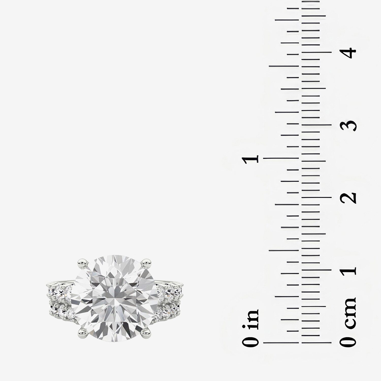 Grown Gorgeous (F / Vs2) Womens 8 1/4 Ct. T.W. Lab White Diamond 14K Gold Round Side Stone Bridal Set