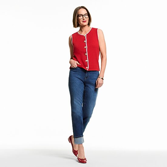 Liz Claiborne 50th Anniversary Collection Sweater Vest + Jeans