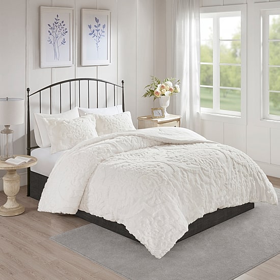 Madison Park Aeriela 3-pc. Damask and Scroll Cotton Comforter Set