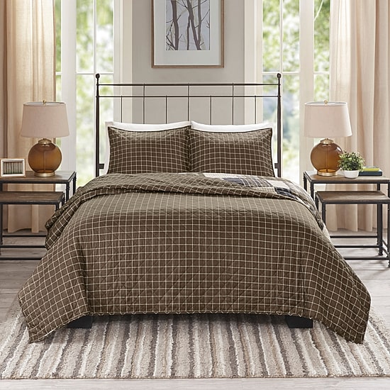 Madison Park Heavenly 3-pc. Solid Reversible Quilt Set
