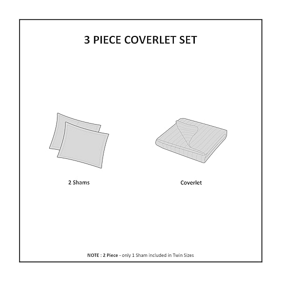 Madison Park Heavenly 3-pc. Solid Reversible Quilt Set