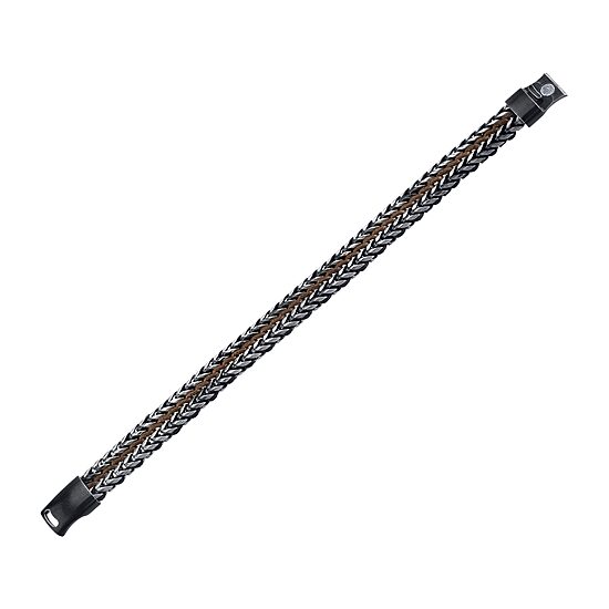 Mens Stainless Steel 8 1/2 Inch Link Bracelet