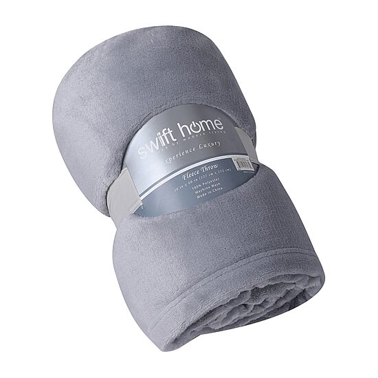 Swift Home Ultra Soft Embroidered Monogram Blanket 50"X60" Washable Midweight Throw