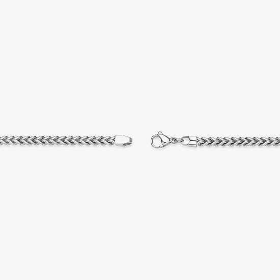 Mens Brushed Stainless Steel 22mm Foxtail Bracelet