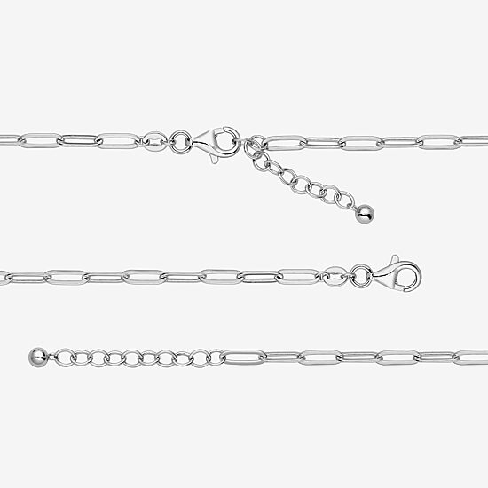 Paris 1901 By Charles Garnier Womens Sterling Silver Solid 6 3/4 Inch Link Bracelet