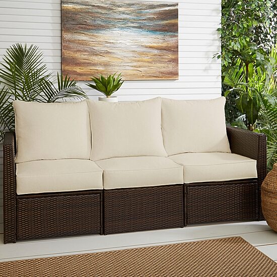 Mozaic Company Deep Seating Sofa Pillow And Set Patio Chair Cushion - Natural