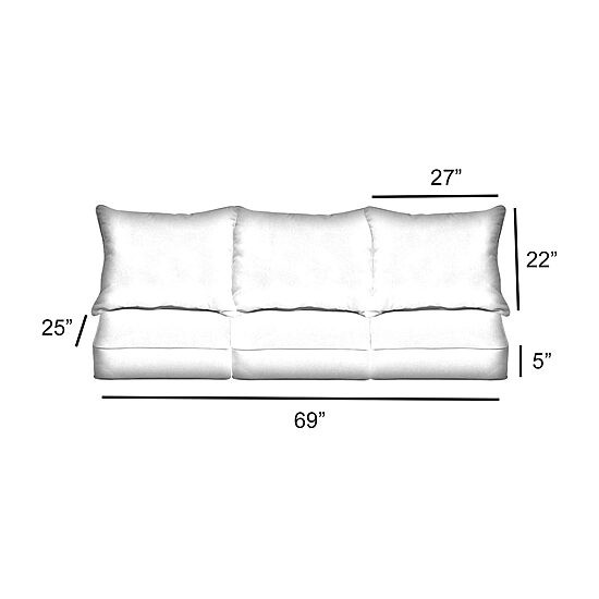 Mozaic Company Deep Seating Sofa Pillow And Set Patio Chair Cushion - Natural