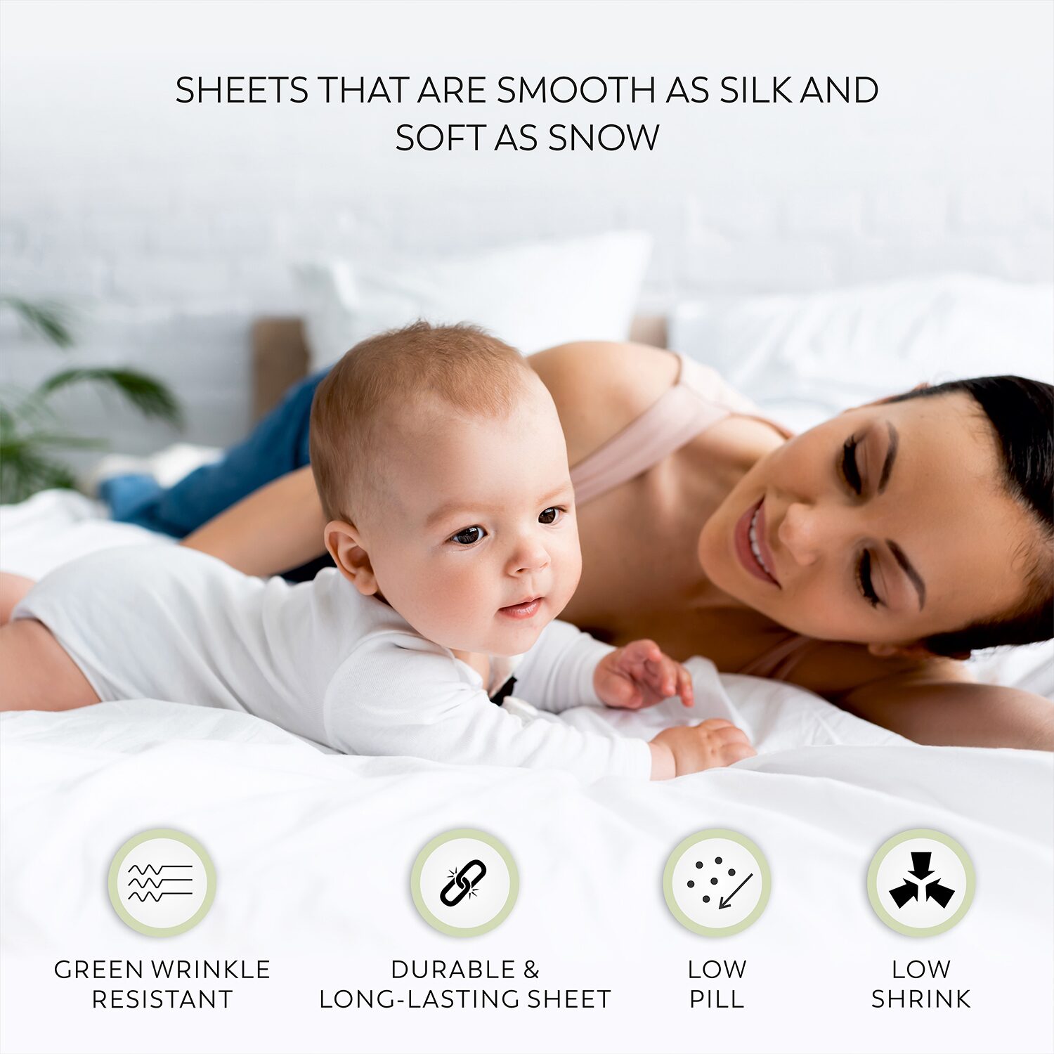 Purity Home 100% Cotton Ultra-Soft & Silky, Wrinkle-Resistant Sheet Set Pillowcases