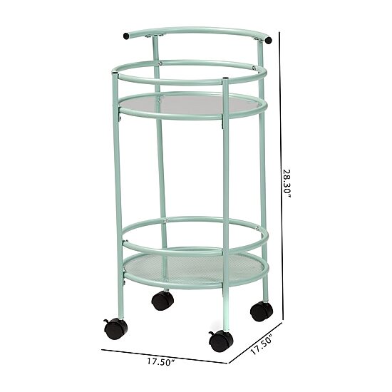 Newell Metal-Top Kitchen Cart