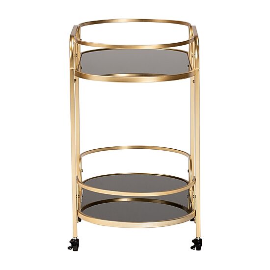 Leighton Metal-Top Serving Cart