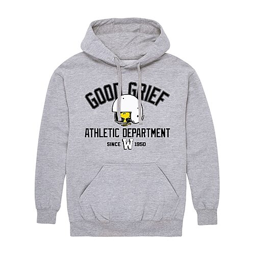 Mens Long Sleeve Peanuts Hoodie, Xx-large, Gray