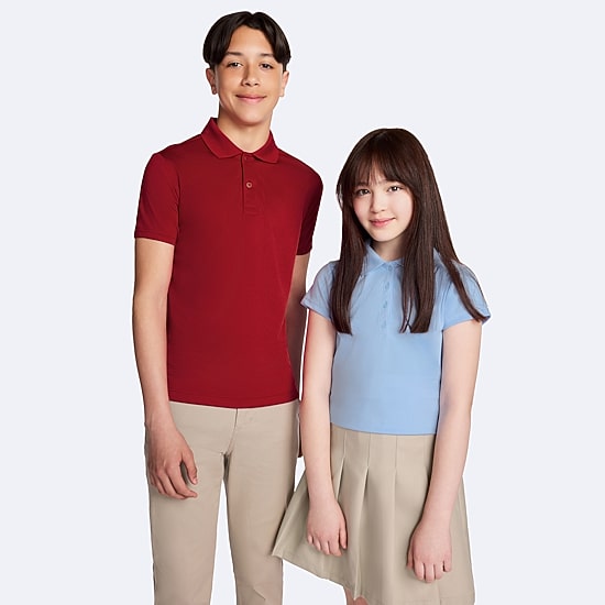 IZOD Performance Mesh Boys Short Sleeve Regular Fit Wrinkle Resistant Moisture Wicking Polo Shirt