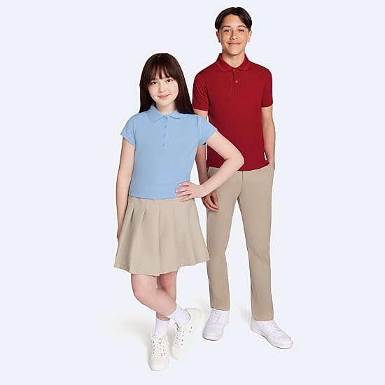 IZOD Performance Mesh Boys Short Sleeve Regular Fit Wrinkle Resistant Moisture Wicking Polo Shirt