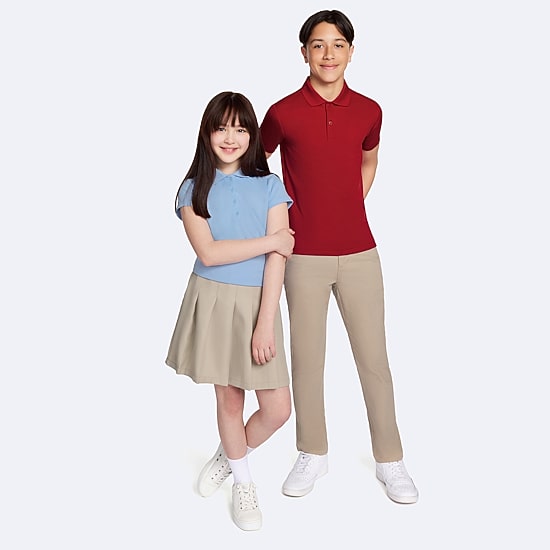 IZOD Performance Mesh Boys Short Sleeve Regular Fit Wrinkle Resistant Moisture Wicking Polo Shirt