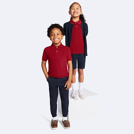 IZOD Performance Mesh Boys Short Sleeve Regular Fit Wrinkle Resistant Moisture Wicking Polo Shirt