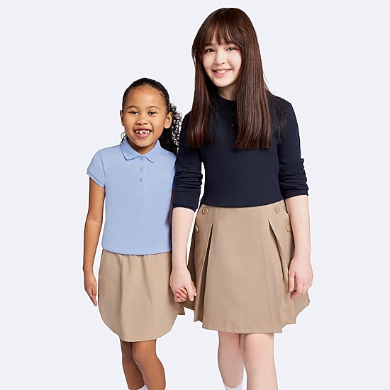 IZOD Little & Big Kid Girls Long Sleeve Regular Fit Stretch Fabric Polo Shirt
