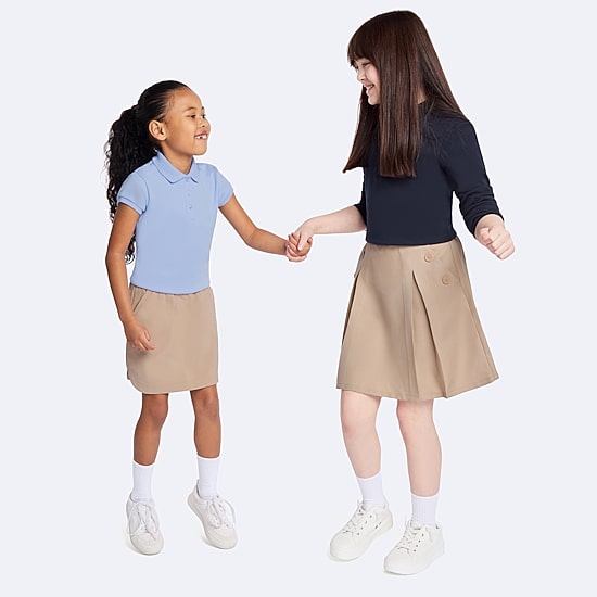 IZOD Little & Big Kid Girls Long Sleeve Regular Fit Stretch Fabric Polo Shirt