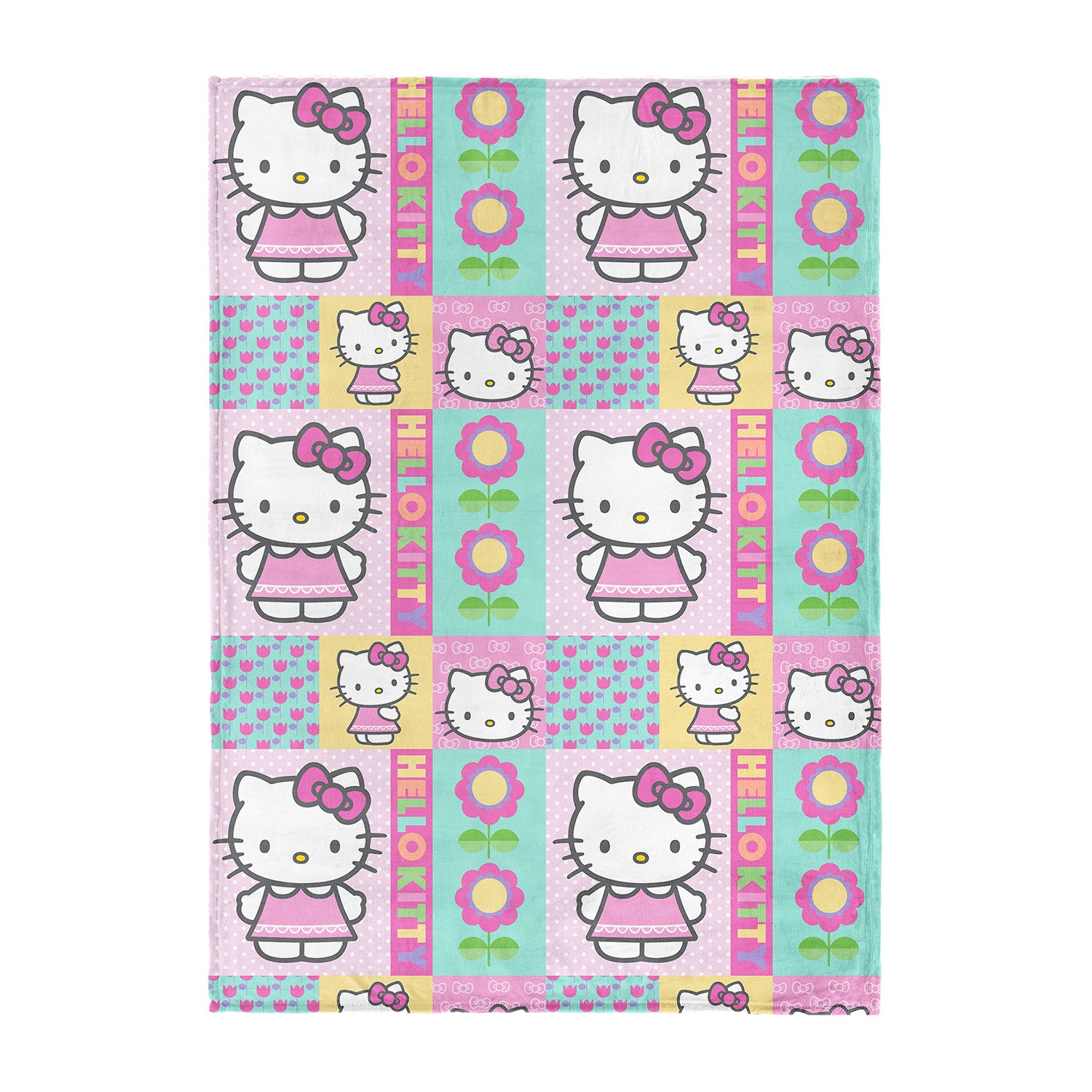 Northwest Hello Kitty Spring Patchwork 50x70 Hello Kitty Lightweight Throw