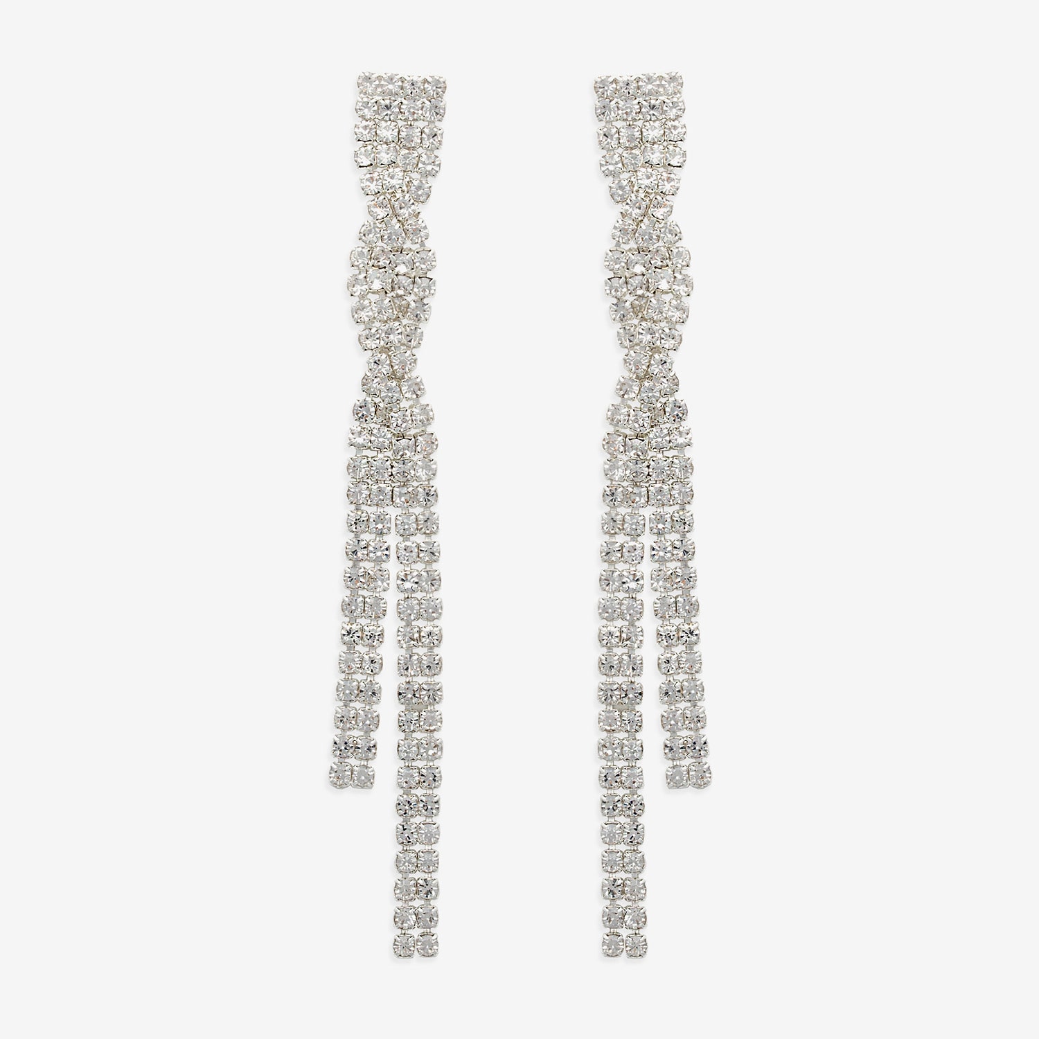 Bijoux Bar Silver Tone Womens Glass Drop Earrings