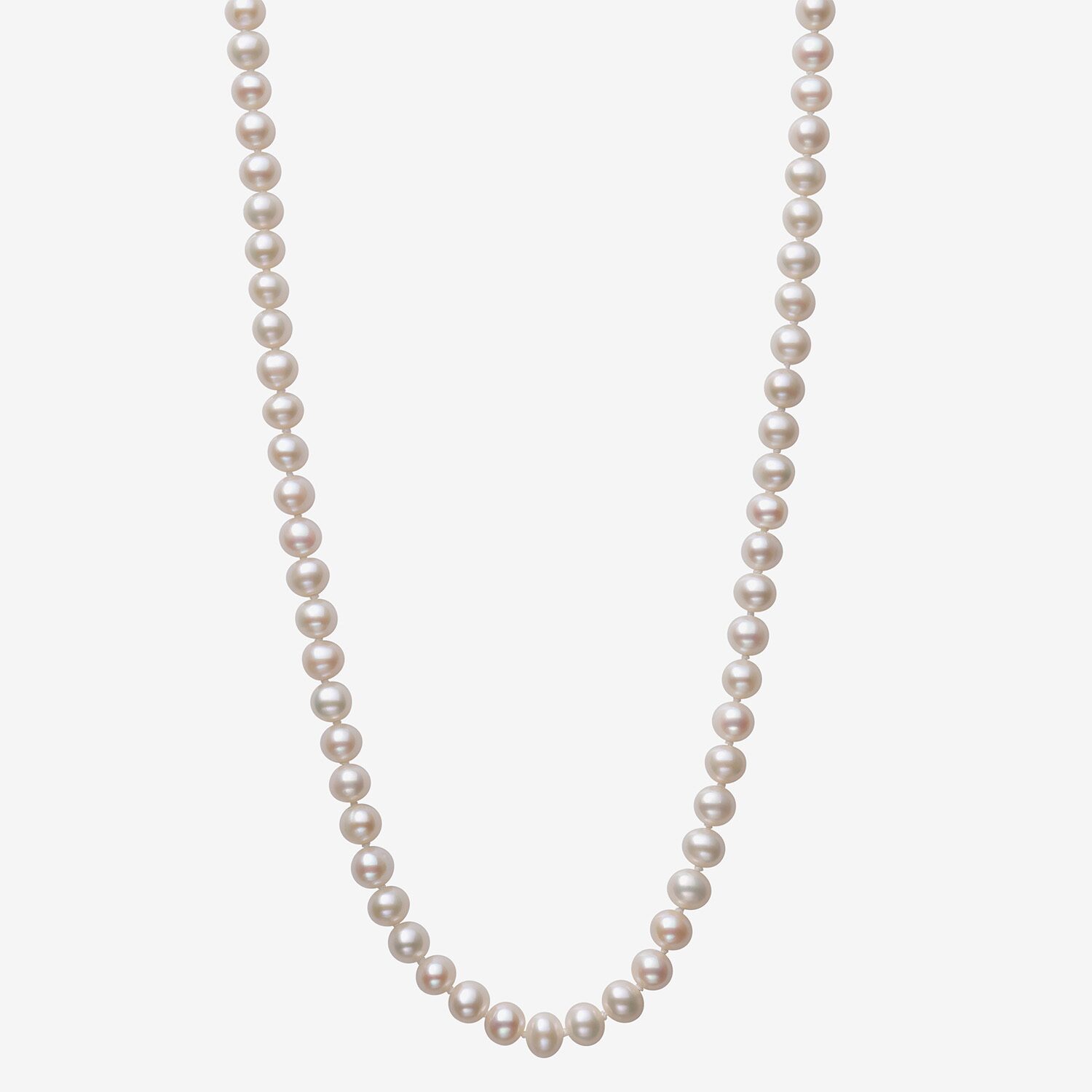 Cultured Freshwater Pearl 18 Inch Strand Necklace in 14K Gold