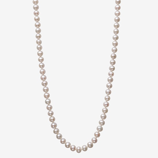 Cultured Freshwater Pearl 18 Inch Strand Necklace in 14K Gold