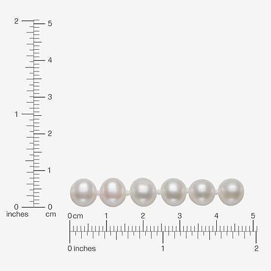 Cultured Freshwater Pearl 18 Inch Strand Necklace in 14K Gold
