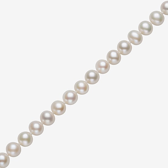 Cultured Freshwater Pearl 18 Inch Strand Necklace in 14K Gold