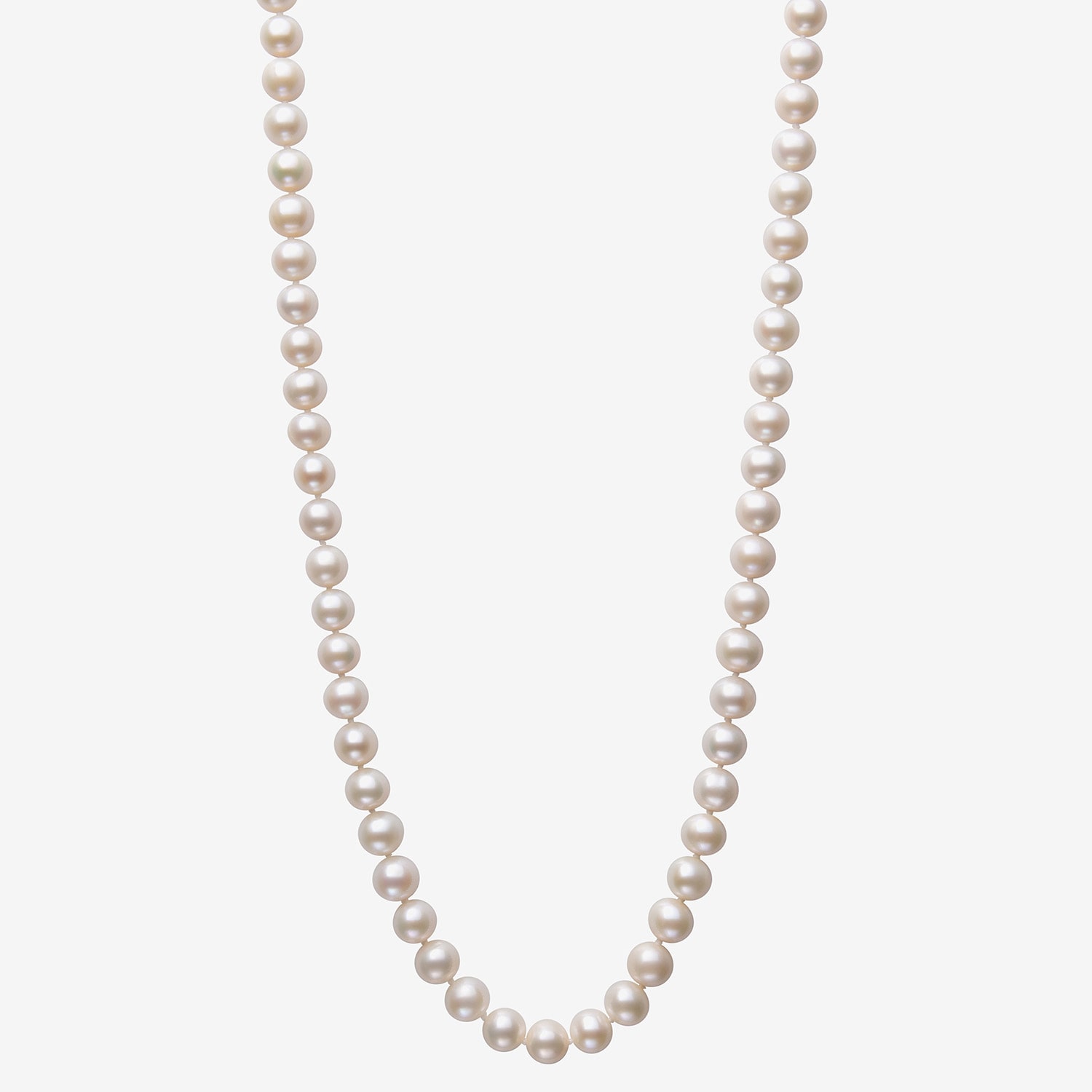 Cultured Freshwater Pearl 18 Inch Strand Necklace in 14K Gold