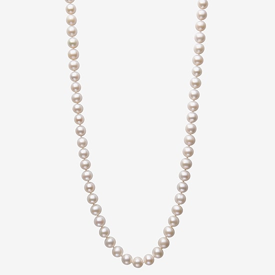 Cultured Freshwater Pearl 18 Inch Strand Necklace in 14K Gold