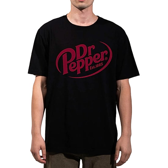 Novelty Dr. Pepper Mens Crew Neck Short Sleeve Relaxed Fit Graphic T-Shirt
