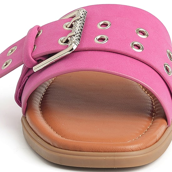 New York & Company Womens Rey Slide Sandals
