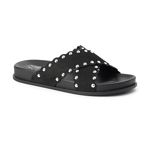 New York & Company Womens Barnett Slide Sandals, 7 1/2 Medium, Black