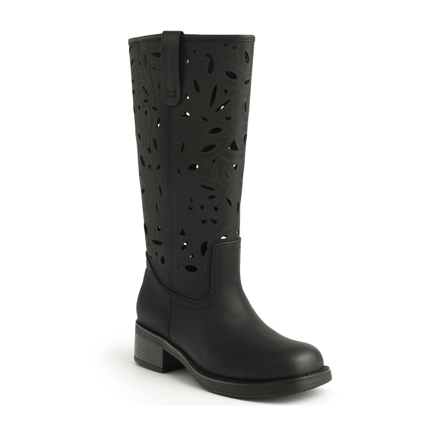 New York & Company Womens Curtis Stacked Heel Over the Knee Boots
