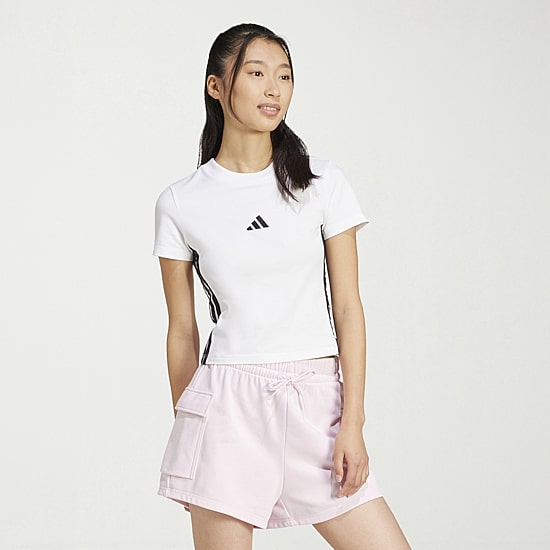 adidas Womens Crew Neck Short Sleeve Active T-Shirt