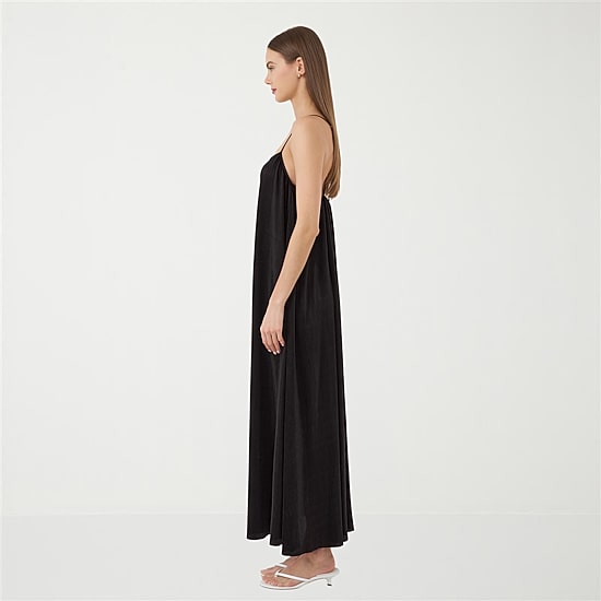 RM Rebecca Minkoff Womens Straight Neck Sleeveless Embellished Maxi Dress