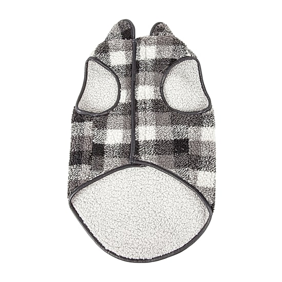 Pet Life ® 'Black Boxer' Classical Plaided Insulated Dog Coat Jacket