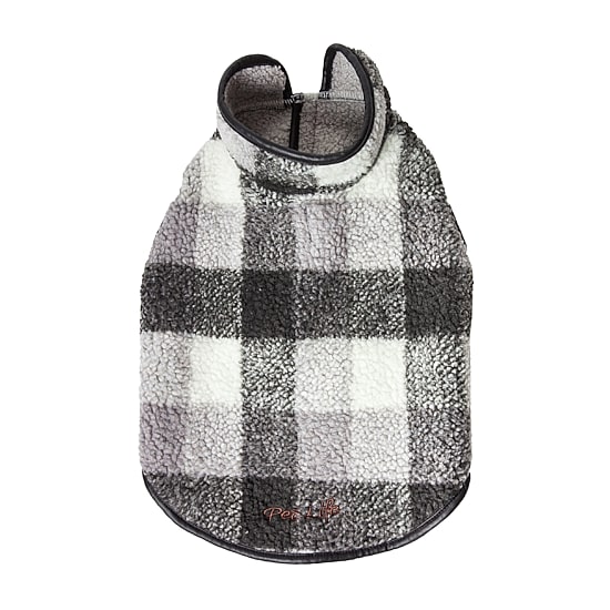 Pet Life ® 'Black Boxer' Classical Plaided Insulated Dog Coat Jacket