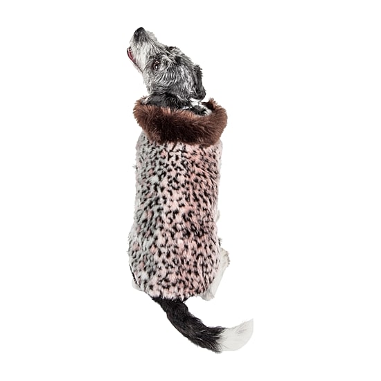 Pet Life ® Luxe 'Furracious' Cheetah Patterned Faux Mink Dog Coat