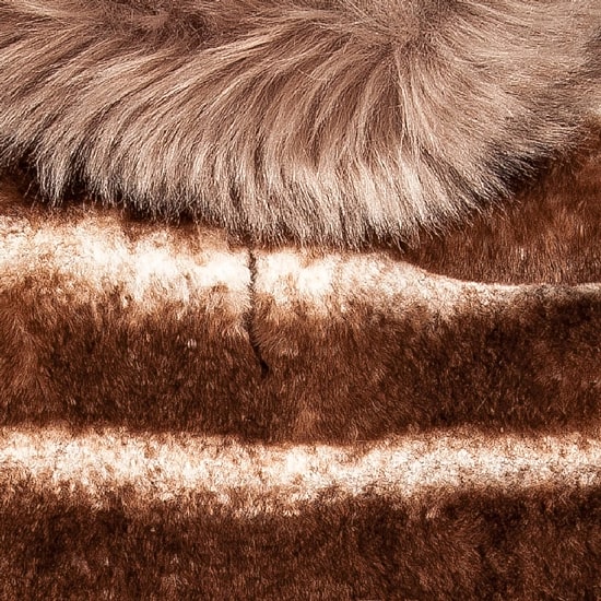 Pet Life ® Luxe 'Tira-Poochoo' Tiramisu Patterned Faux Mink Dog Coat