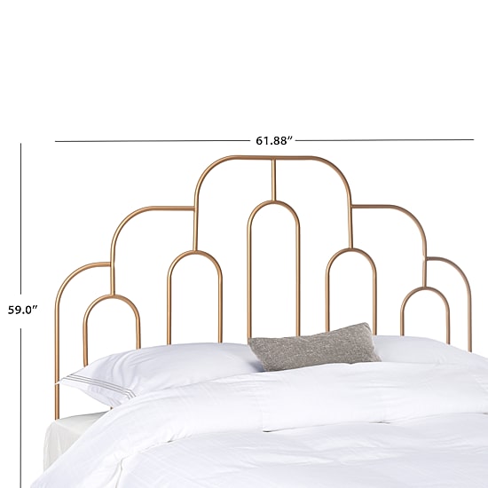 Paloma Metal Tufted Nailhead Trim Headboard