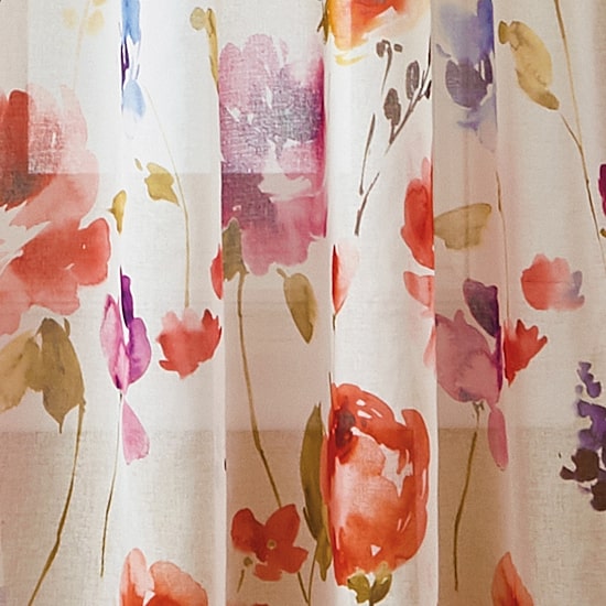 CHF Sabel Watercolor Rod Pocket Light-Filtering Single Curtain Panel