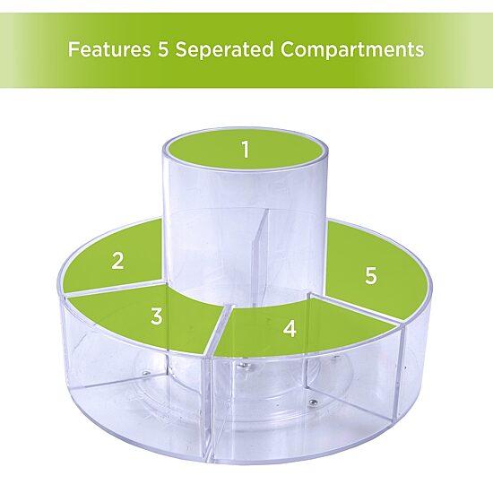 Kenney Storage Made Simple Lazy Susan 360 Rotating Countertop Bathroom Organizer